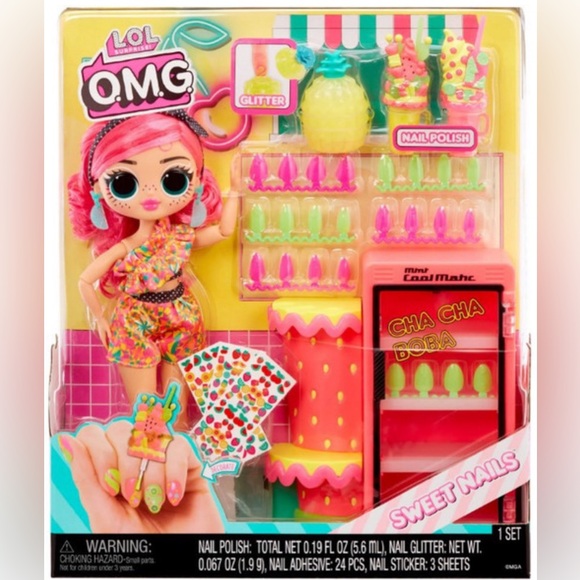 LOL Surprise! OMG Sweet Nails Pinky Pops Fruit Shop, 15 Surprises NWT - Picture 2 of 3